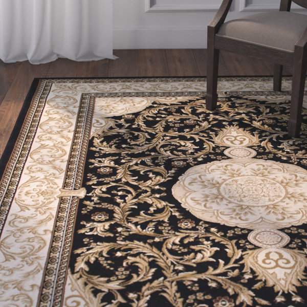 Astoria Grand Arpdale HighEnd UltraDense Black Area Rug Wayfair.ca